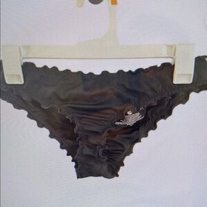 Black Ruffled Bikini Bottoms